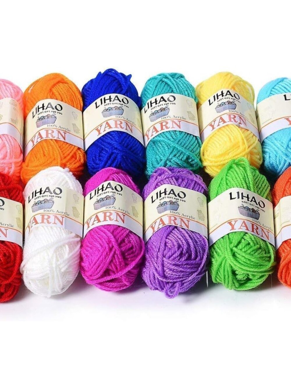 12 Skeins Mini Yarn for Knitting Crochet Craft
